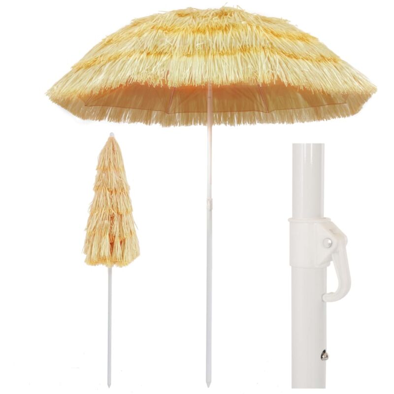 Beach Parasol Natural 180 cm Hawaii Style vidaXL