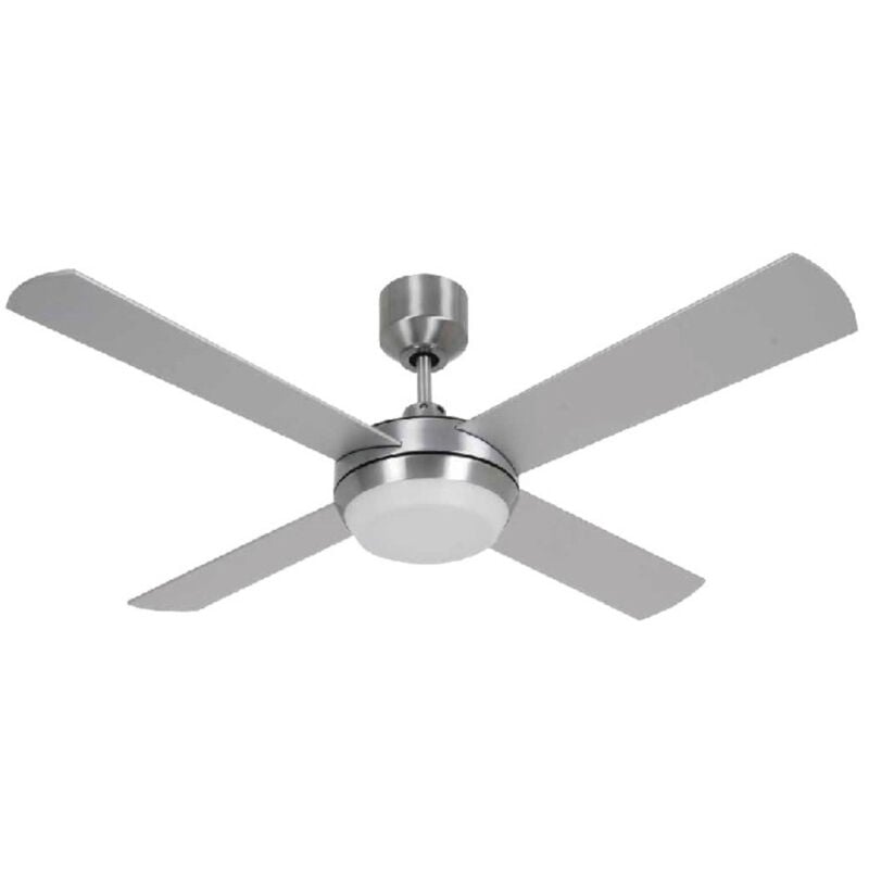 Beacon - Ceiling Fan Altitude Eco Chrome brushed 122 cm / 48 with led lighting