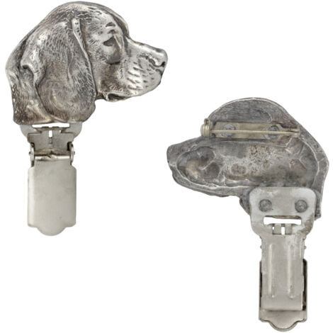 Beagle - spilla con clip, porta numero di partenza, regalo per una mostra canina di Art-Dog