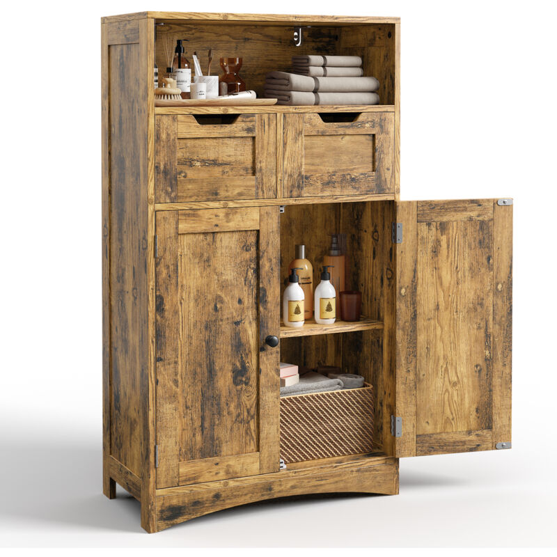 Bealife - Meuble Rangement Salle de Bain Armoire Bas Moderne 108cm 2