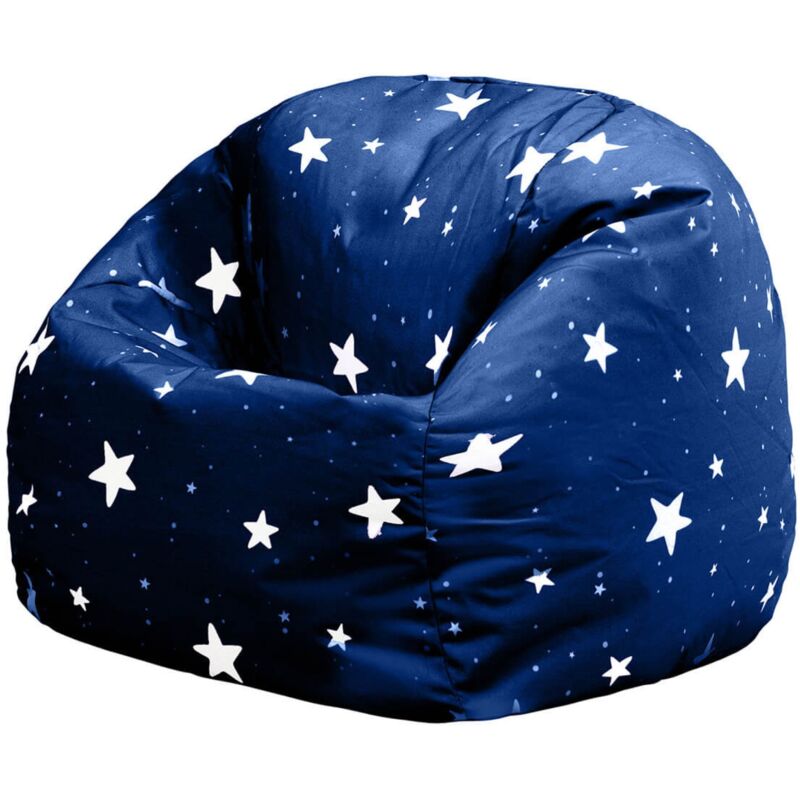 Icon Pouf Fauteuil pour Enfants Starry Skies, Résistant à l'eau, Bleu Marine