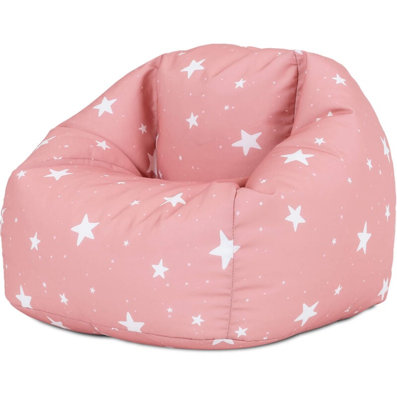 Icon Pouf Fauteuil pour Enfants Starry Skies, Résistant à l'eau, Rose