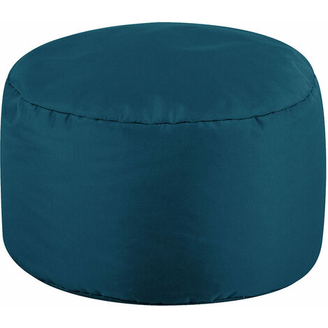 Bean Bag Bazaar Pouf Rond, Tabouret - Rouge, 38cm x 20cm - Textile Tissé, Résistant à l’eau, Poufs d’intérieur et d’extérieur - Rouge
