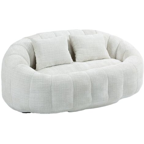 Bean Bag Sofa Lazy Sofa Durable Comfort Lounger High Back Bean Bag Chair Couch für Erwachsene und Kinder, Indoor & Outdoor, Accent Floor Soft Lounge Chair (Beige Chenille)