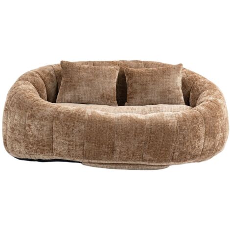 Bean Bag Sofa Lazy Sofa Durable Comfort Lounger High Back Bean Bag Chair Couch für Erwachsene und Kinder, Indoor & Outdoor, Accent Floor Soft Lounge Chair (Kaffee Chenille)