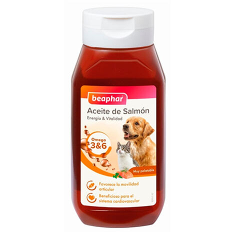 BEAPHAR Aceite de Salmón para Perros y Gatos, 425 ml