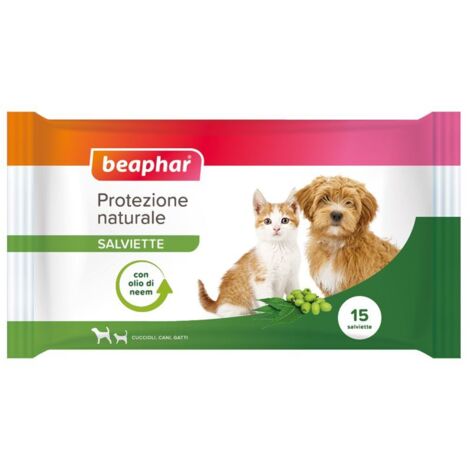 Beaphar Dog e Cat Protezione Naturale Salviette - Beaphar Dog e Cat Protezione Naturale Salviette - Confezione da 15 Salviette