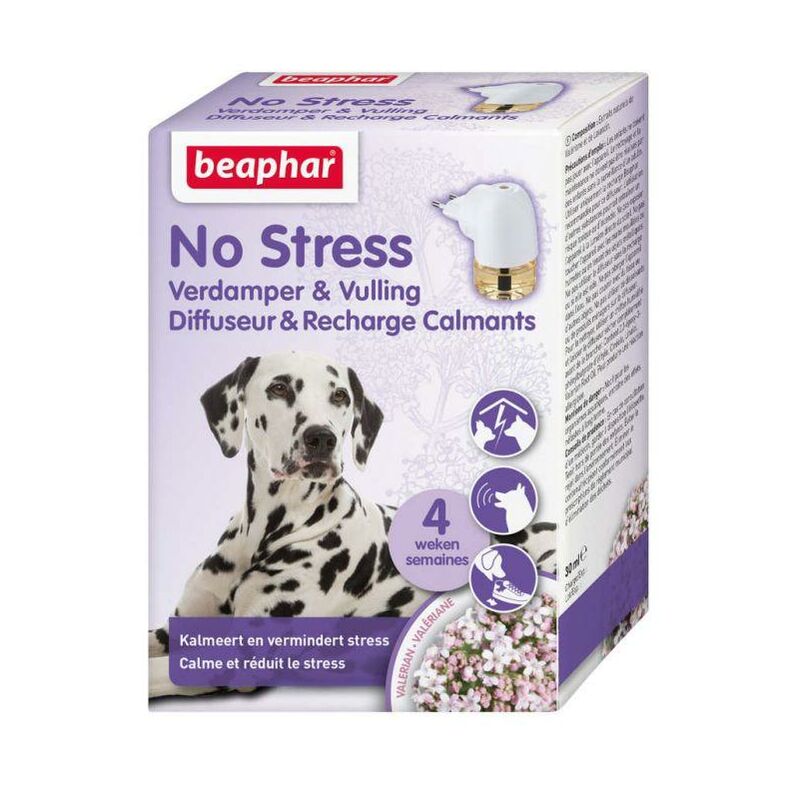 

Ambientador anti-estrés perros No Stress Pack difusor y recarga 30 ml - Beaphar
