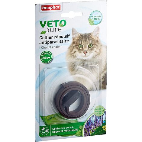 BEAPHAR – VETOPURE – Collier répulsif antiparasitaires pour chat & chaton