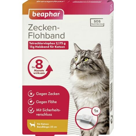 Beaphar Zecken-Flohband Katze 35 cm Zeckenschutz Flohschutz