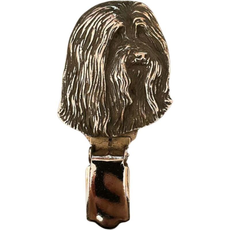 Bearded Collie, Highland Collie - Broche avec clip, porte-dossard, cadeau pour exposition canine par Art-Dog