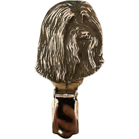 Bearded Collie, Highland Collie - Broche avec clip, porte-dossard, cadeau pour exposition canine par Art-Dog