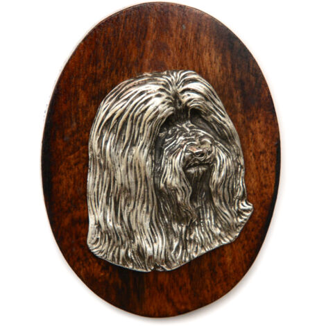 Bearded Collie, Highland Collie - spilla per esposizione canina, fermaglio per numero di partenza, distintivo per cani di Art-Dog