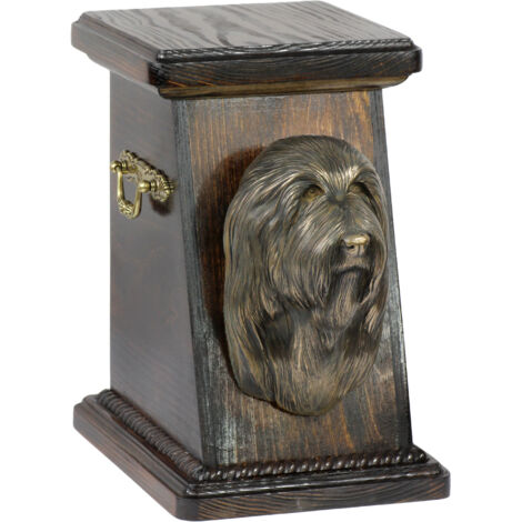 Bearded Collie, Highland Collie - Urne pour cendres de chien, urne noble avec statuette, urne commémorative avec buste de chien par Art-Dog