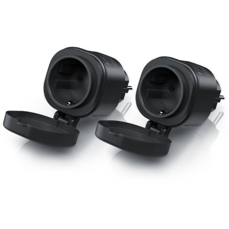 BEARWARE 2x Wifi Outdoor Steckdose 2,4 Ghz WLAN Steuerung per App Smart Life / IP44