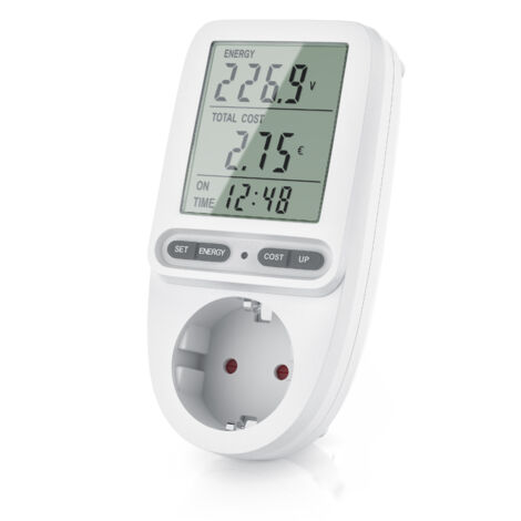 BEARWARE Energiekostenmessgerät Stromkostenmessgerät, max. 3680 W, Strommesser, Stromverbrauchszähler