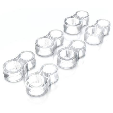 BEARWARE Türklinkenpuffer Twin 6er Set Türgriffpuffer, Türstopper, Stoßfänger 25 x 45 mm