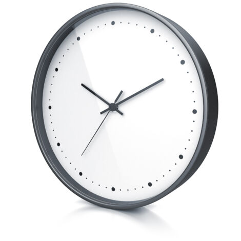 BEARWARE Wanduhr rund mit 24 cm Durchmesser Analoge Anzeige - DCF-Signal - Batteriebetrieb