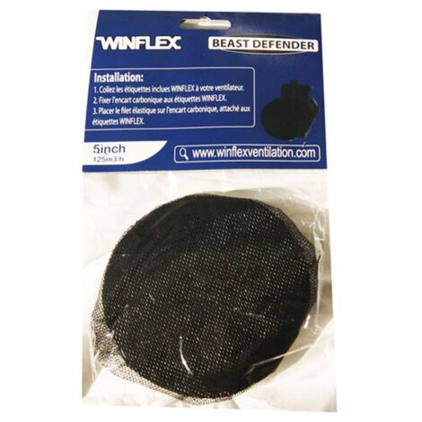 BEAST DEFENDER 125mm filtre de protection insectes , pour extracteur d'air Winflex