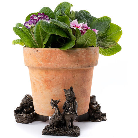Beatrix Potter Plant Pot Feet Antique Bronze Set 3