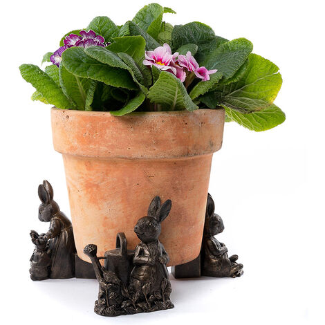 Beatrix Potter Plant Pot Feet Antique Bronze Set 5