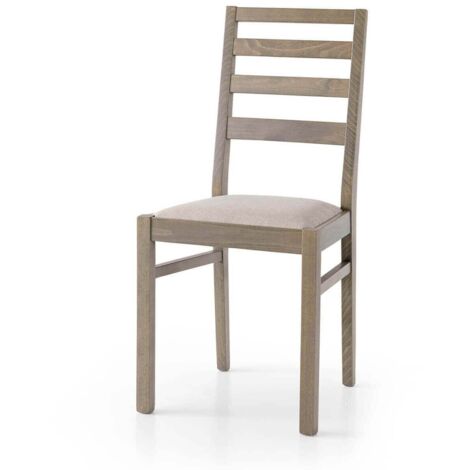 BEATRIX - sedia moderna in legno con seduta in stoffa