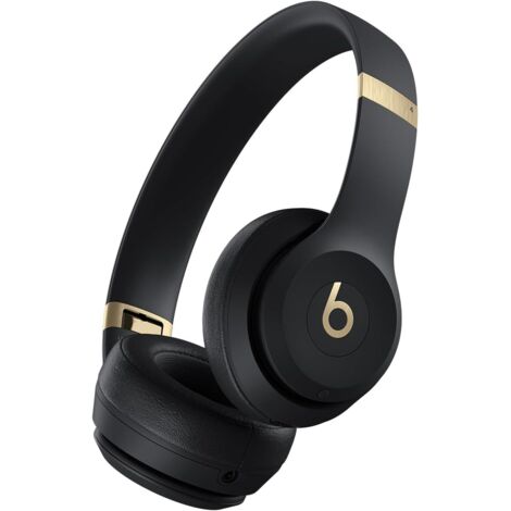 Beats Solo 4 - Wireless Bluetooth Over-Ear Headphones, Apple and Android Compatible, 50 Hours of Battery Life - Black and Gold