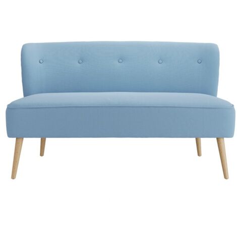 Beau 2 Seater Sofa - House Weave - L68 x W130 x H79.5 cm - Cornflower Blue/Blonde