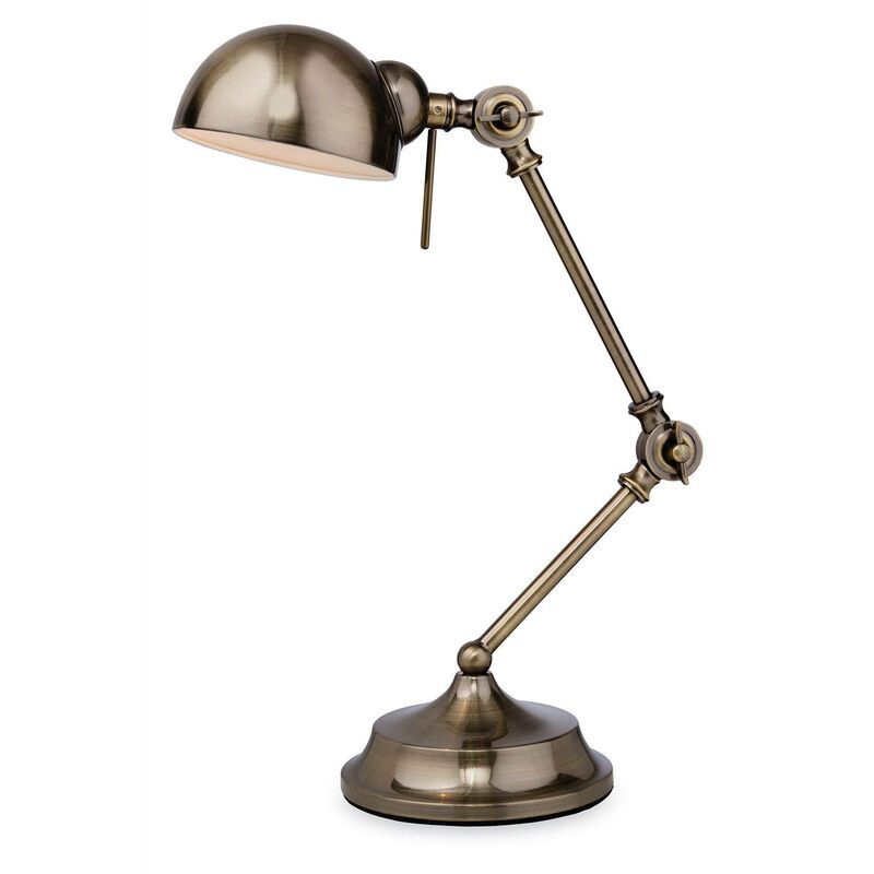 Firstlight Beau - 1 Light Table Lamp Antique Brass, E14