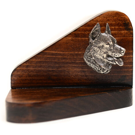 Beauceron Berger Français - Bougeoir en bois avec chien, photophore, mémorial pour chien par Art-Dog