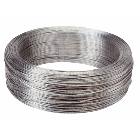 Beaumont – Câble acier zingué 500 m – Épaisseur 1.5 mm – Résistance 0.12 Ohm/m – Charge de rupture 200 kg pour applications industrielles