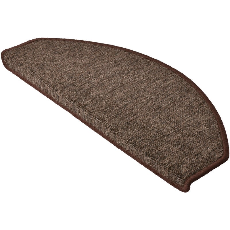 Tapis de marche d'escalier ProStair, en pack de 15 Marron, 65 x 25 x 4 cm - Beautissu