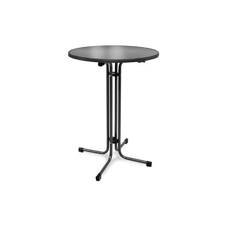Beautissu Bellini - Mesa de bistro alta y plegable	Negro, 110cm, Ø80x110 cm