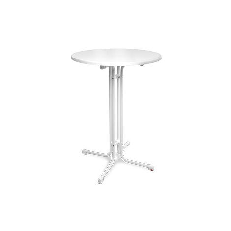 Beautissu Bistro Stehtisch Bellini	Bianco, Ø80x110x80x70 cm