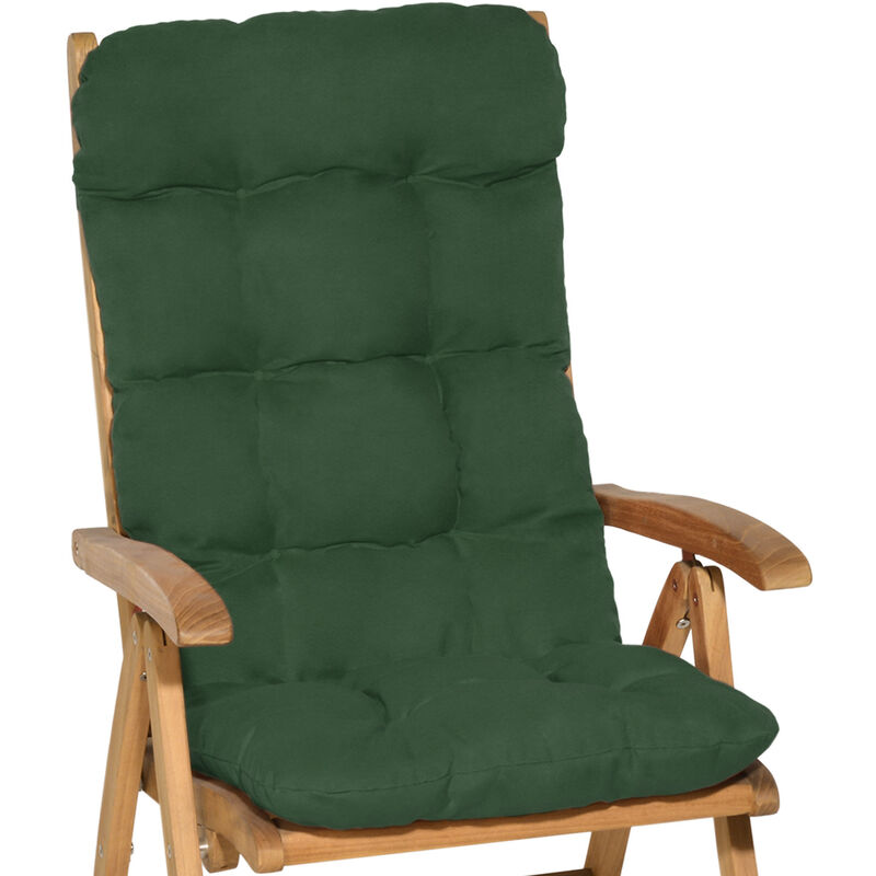 Beautissu - Matelas Coussin pour chaise fauteuil de jardin Flair hl Vert foncé