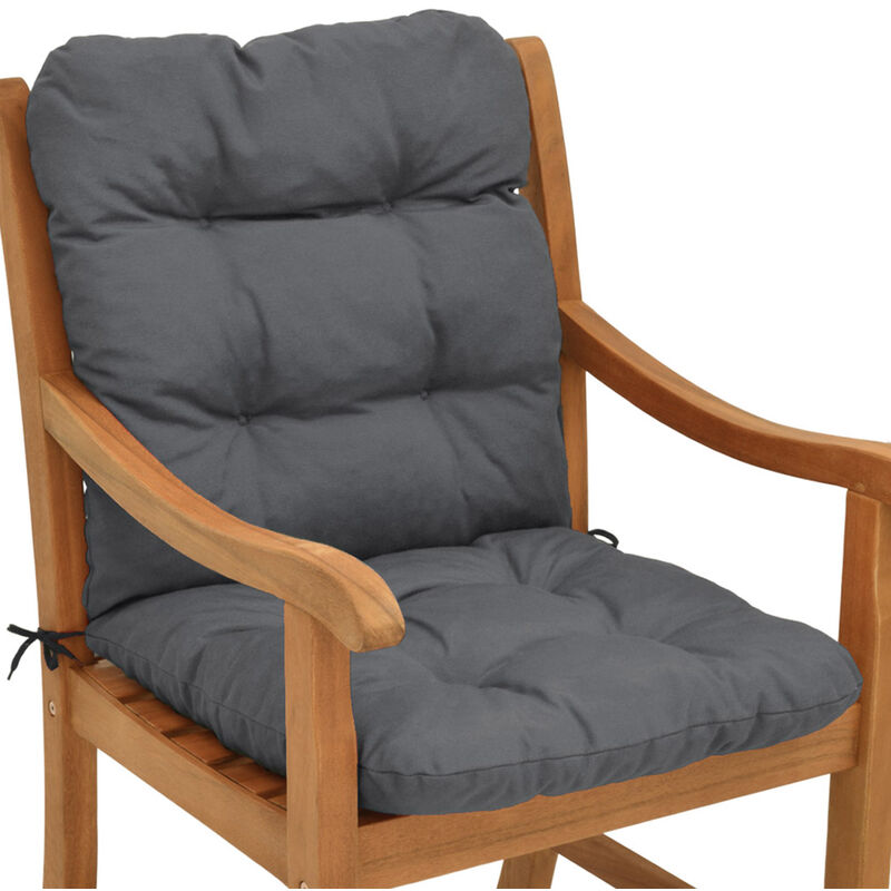 Coussin Flair nl - pour chaise fauteuil de jardin terrasse 100x50x8 cm Graphite - Beautissu