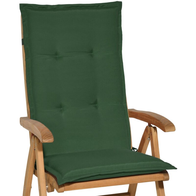 Beautissu - Matelas Coussin pour chaise fauteuil de jardin terrasse Loft hl Vert foncé