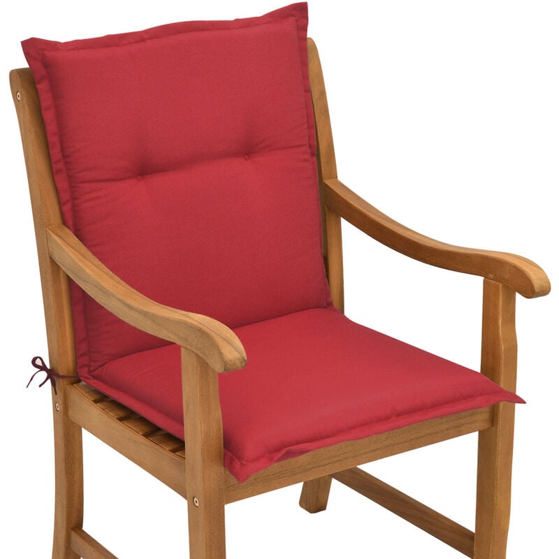 Beautissu - Matelas Coussin pour chaise fauteuil de jardin terrasse Loft nl Rouge