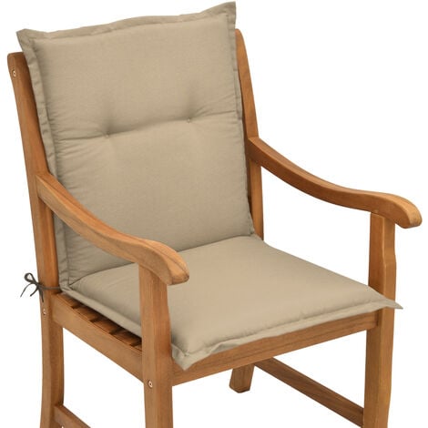 Beautissu Cuscino per sedie da Giardino e spiaggine Loft NL -soffice Imbottitura e Comfort Extra	Natura