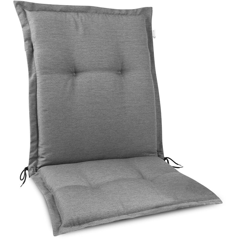 

HighLux NL - Cojín para sillas de balcón o Asiento Exterior con Respaldo Bajo - 105x50x7 cm - Cojines para tumbonas y terrazas - Made in EU Gris