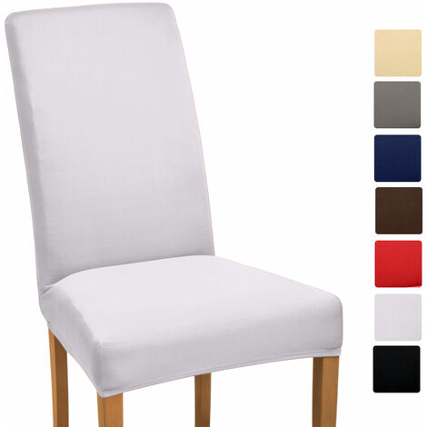 Beautissu Housse de chaise stretch - Modèle Leona Blanc, 45x45x45 cm