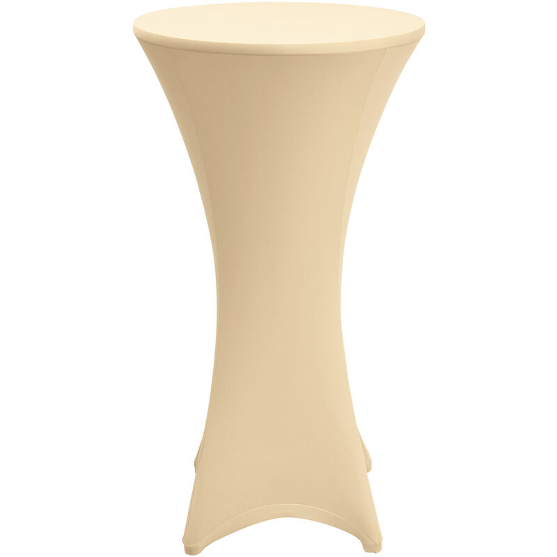 Housse de table bistrot Stella Housse de table bistrot Stella Creme, 80cm (∅) - Beautissu