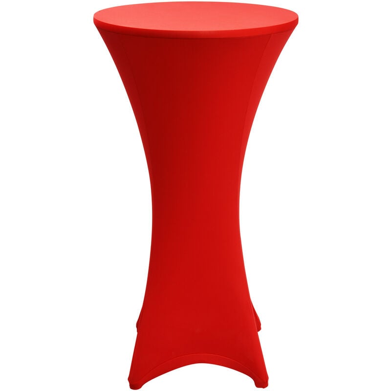 Housse de table bistrot Stella Housse de table bistrot Stella Rouge, 80cm (∅) - Beautissu