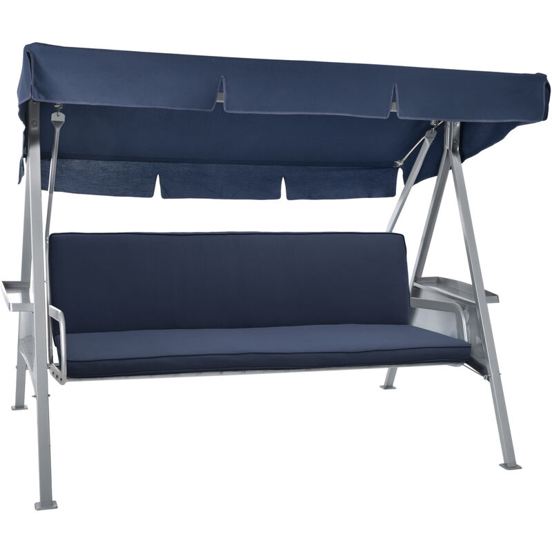 

Loft HS Set 2 Cojines colchoneta para Bancos Columpio Hollywood Asiento y Respaldo 3 plazas 180x100x6 cm Azul oscuro - Beautissu