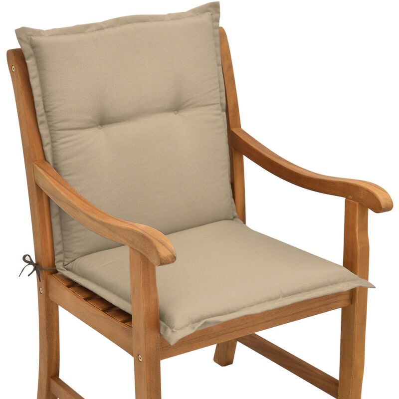 

Loft NL - Cojín para sillas de balcón o Asiento Exterior con Respaldo Bajo - Placas compactas de gomaespuma Naturaleza - Beautissu