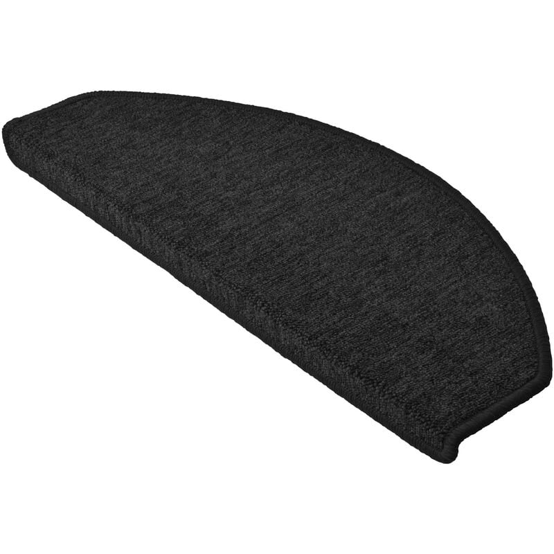 

ProStair Alfombras pequeñas semicirculares para escaleras (55 x 15 cm), set de 15 unidades Antracita, 65 x 25 x 4 cm - Beautissu