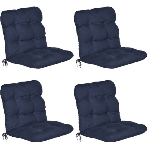 Beautissu Set de 4 Coussin Flair NL - pour chaise fauteuil de jardin terrasse 100x50x8 cm