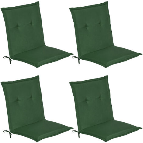 OUTSUNNY Lot de 2 coussins matelas assise dossier pour chaise de jardin  fauteuil polyester vert clair pas cher 