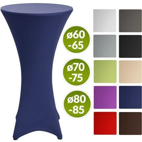 Beautissu Stehtischhusse Stella Stretch	Blau, 70cm ∅