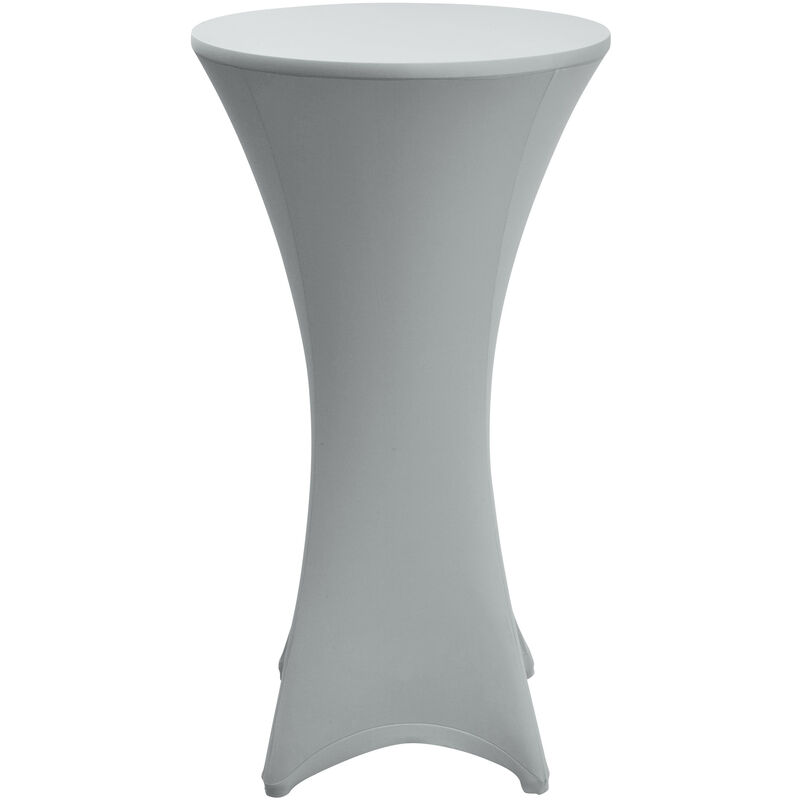 

Stella - Hermosa funda elástica para mesa bar bistro - Cobertura - Mantel de diseño Gris plata, 80cm (∅) - Beautissu